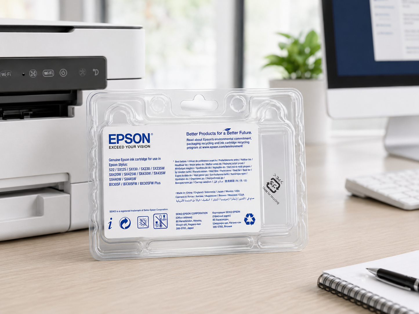 Original Epson 16XL Multipack (T1636) – 4-farbig Füller Tinte für WorkForce WF-2630WF, WF-2750DWF, WF-2510WF