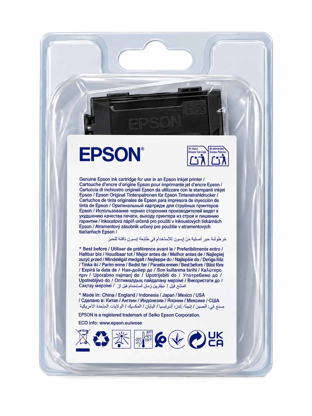 Original Epson 405XL Schwarze Tintenpatrone Koffer für WorkForce Pro WF-3820, WF-4830, WF-7840
