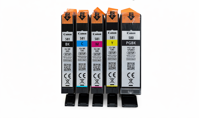 Canon PGI-580 CLI-581 Original Setup Cartridge Set 5-Pack BK C M Y PGBK