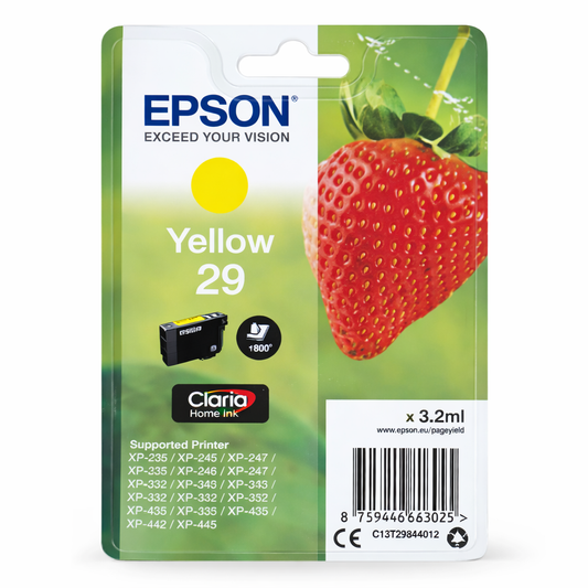Epson 29 Tintenpatrone Gelb C13T29844012 Original Druckerpatrone