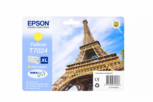 Epson T7024 Gelb XL Tintenpatrone (Original, DURABrite Ultra)
