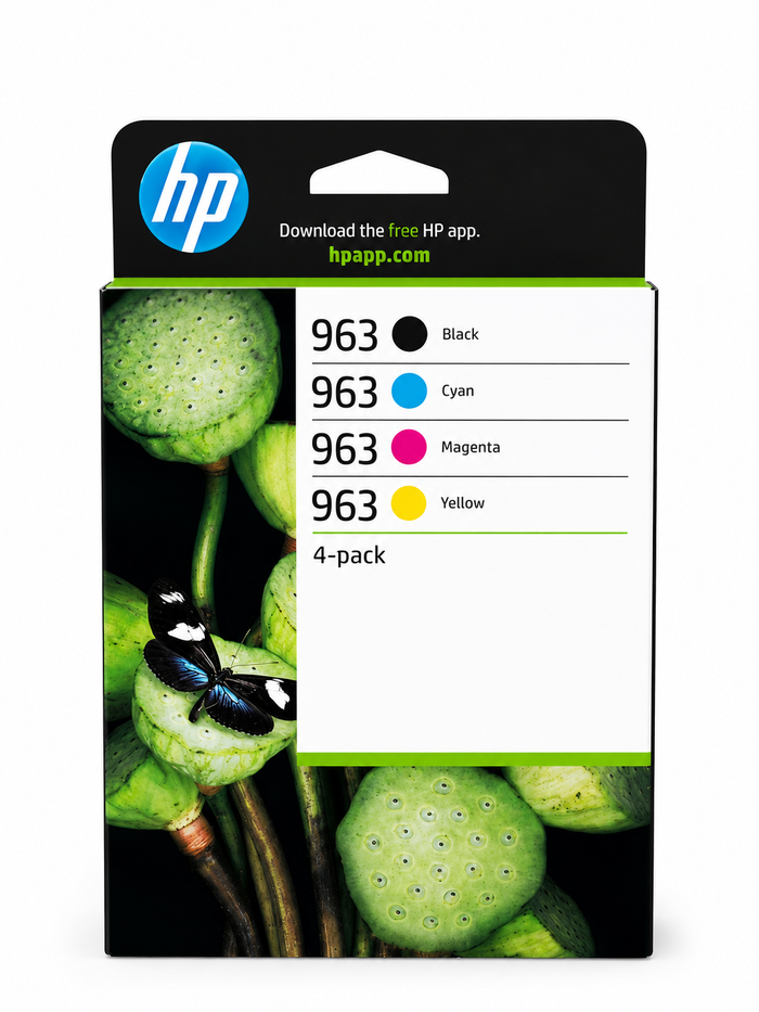 Original HP 963 Multipack Tintenpatronen Schwarz, Cyan, Magenta und Gelb