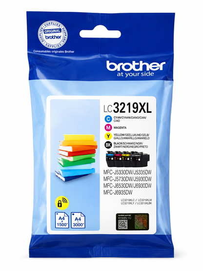 Original Brother LC3219XL Multipack Tintenpatronen Schwarz, Cyan, Magenta und Gelb