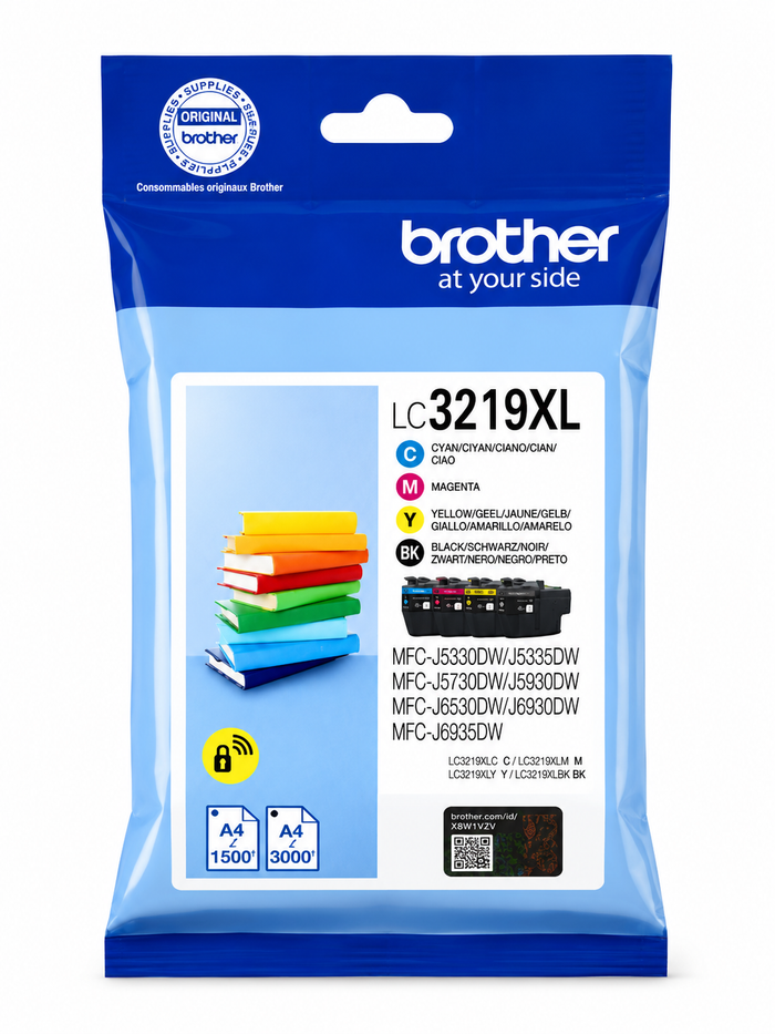 Original Brother LC3219XL Multipack Tintenpatronen Schwarz, Cyan, Magenta und Gelb