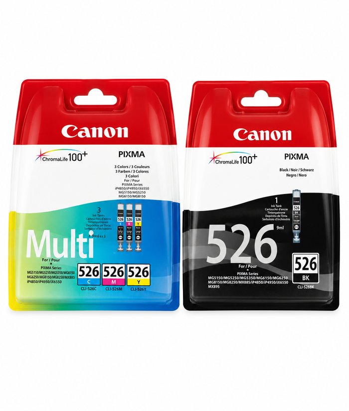 Canon CLI-526 Original Druckerpatronen Multipack + Extra Schwarz – Cyan, Magenta, Gelb, Schwarz