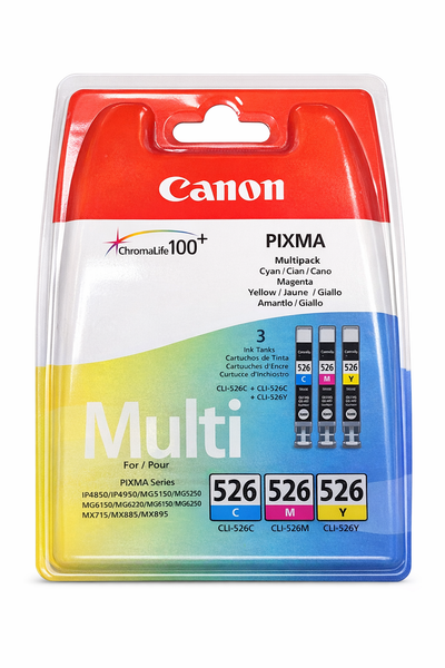 Canon CLI-526 Druckerpatronen Farbe Multipack Original Cyan Magenta Gelb