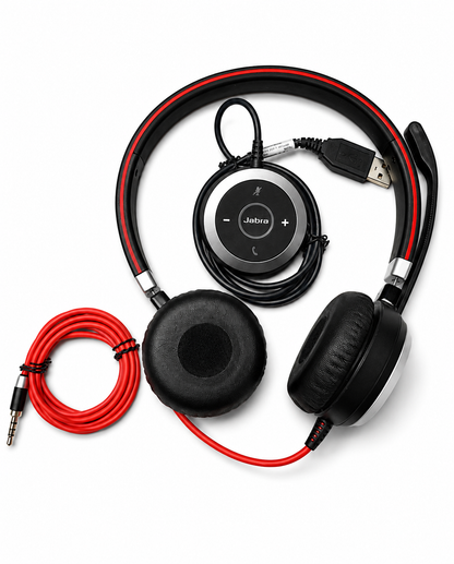 Jabra Evolve 40 Professional Corded Headset - USB-A - Stereo - Noise Cancelling for PC/Mac