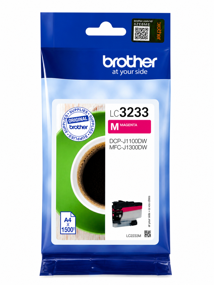 Brother LC3233 Magenta Original Ink Cartridge – High Yield (1,500 Pages)