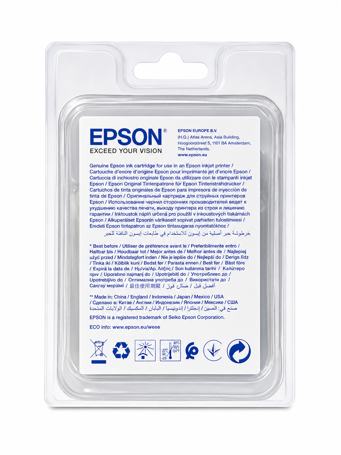Original Epson T0804 Gelbe Tintenpatrone Kolibri für Stylus Photo P50, PX710W, PX830FWD