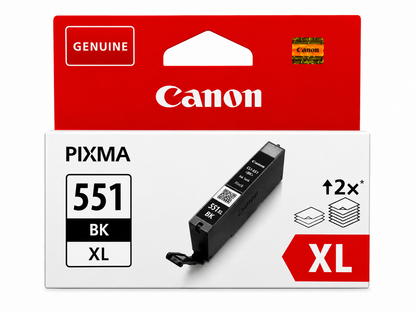 Canon CLI-551BK XL Schwarz Original Tintenpatrone 6443B001 für PIXMA MG5550 MG6450 iP7250