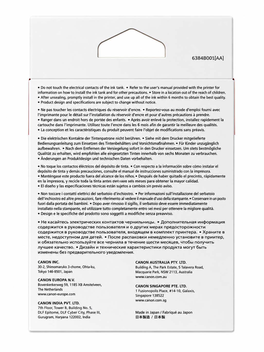 Original Canon CLI-42BK Schwarze Tintenpatrone 6384B001 für PIXMA PRO-100
