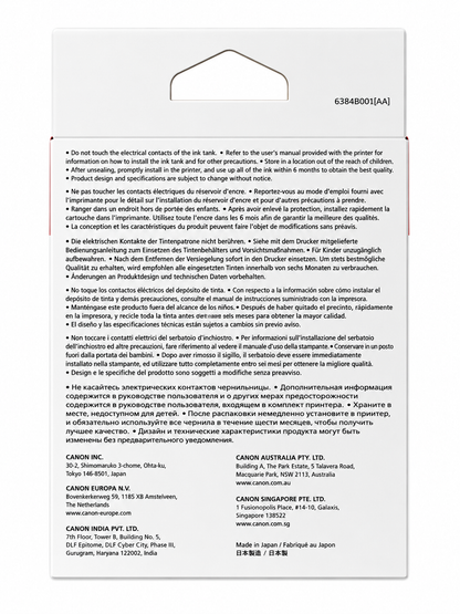 Original Canon CLI-42BK Schwarze Tintenpatrone 6384B001 für PIXMA PRO-100