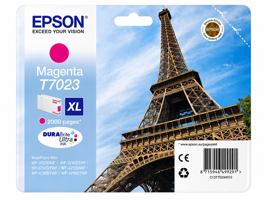 Epson T7023 XL Magenta Original-Tintentank (C13T70234010) für WorkForce Pro