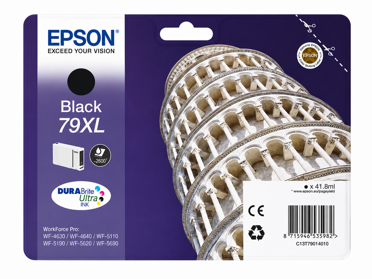 Epson 79XL Schwarz Original-Tintentank (C13T79014010) 41,8 ml für WorkForce Pro