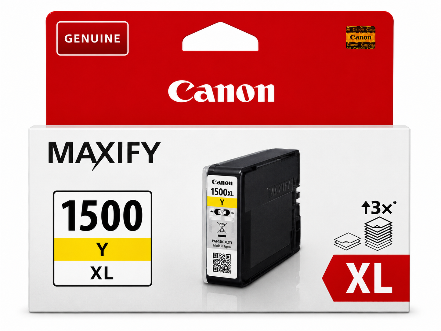 Original Canon PGI-1500XL Gelb Tintenpatrone (9191B001) für MAXIFY Drucker