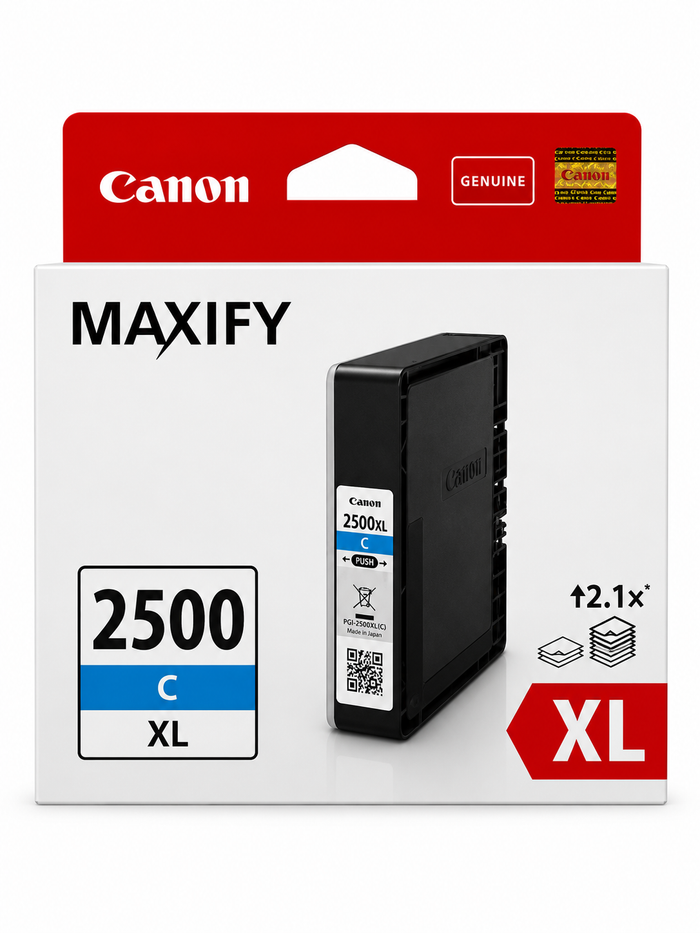 Original Canon PGI-2500XL Cyan Tintenpatrone (9265B001) – Hohe Reichweite
