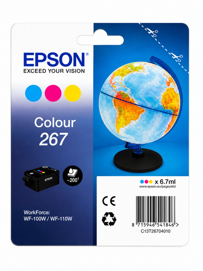 Original Epson 267 Farbtintenpatrone (C13T26704010) – Globe Serie