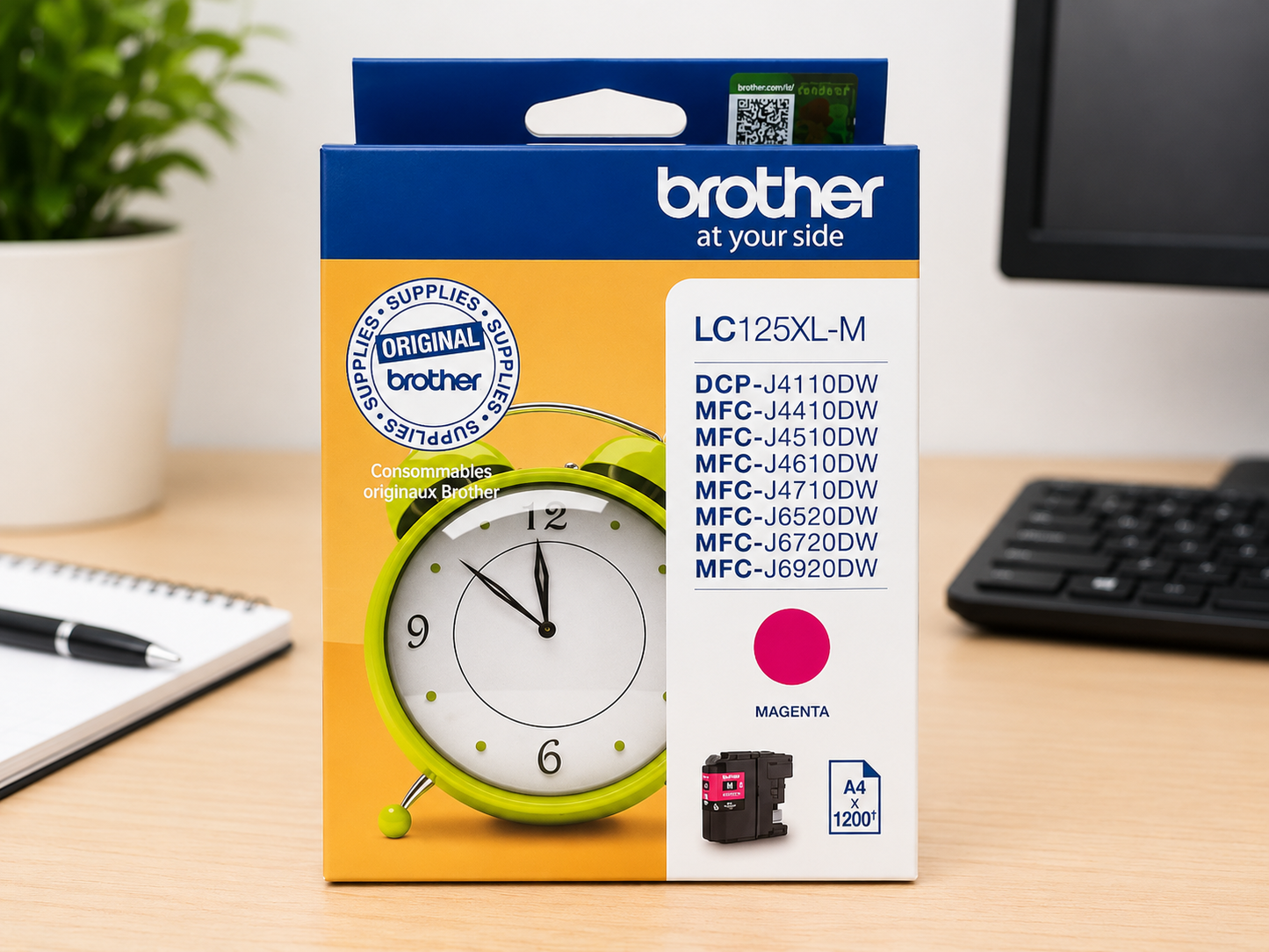 Brother LC125XL Magenta Tintenpatrone mit hoher Reichweite für MFC-J6520DW, MFC-J6920DW und DCP-J4110DW