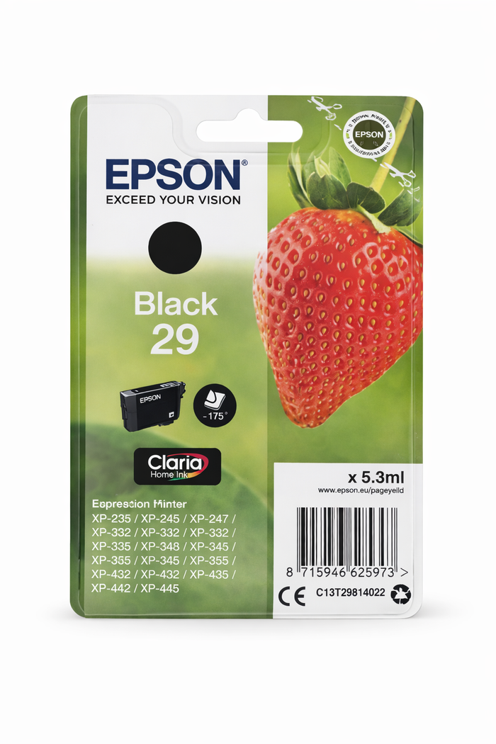 Epson 29 Druckerpatrone Schwarz C13T29814012 Original Tintenpatrone