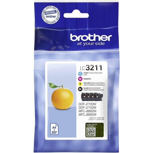 Brother Ink Cartridges Compatible with LC 3211VALDR J772/4DW, J890DW, Schwarz, Cyan, Magenta, Gelb
