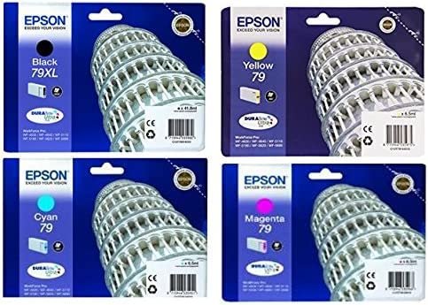 Epson Original Tintenpatronen, 79XL & 79, 4-teiliges Set für Workforce Pro WF-4600, WF-4630 DWF, WF-4640 DTWF, WF-5100 Series, WF-5110 DW, WF-5190 DW, WF-5600 Series, WF-5620 DWF, WF-5690 DW