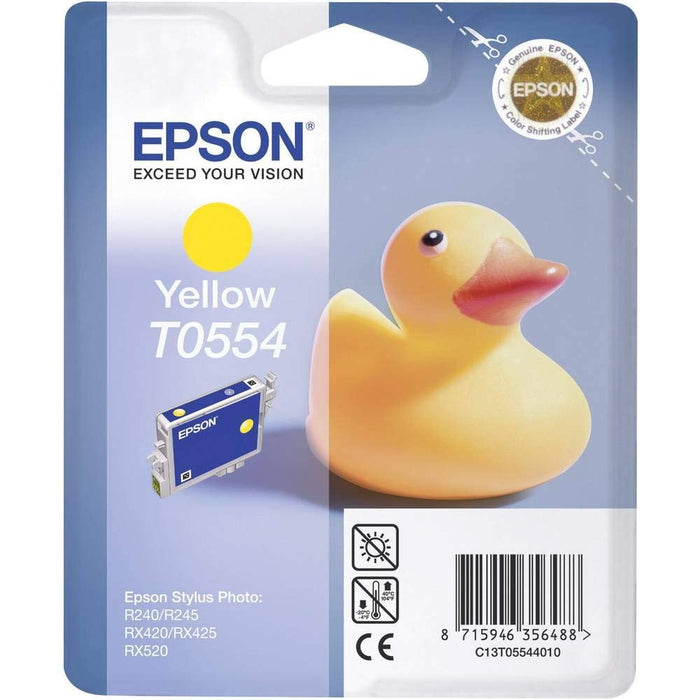Epson T0554 Tintenpatrone Ente, Singlepack gelb