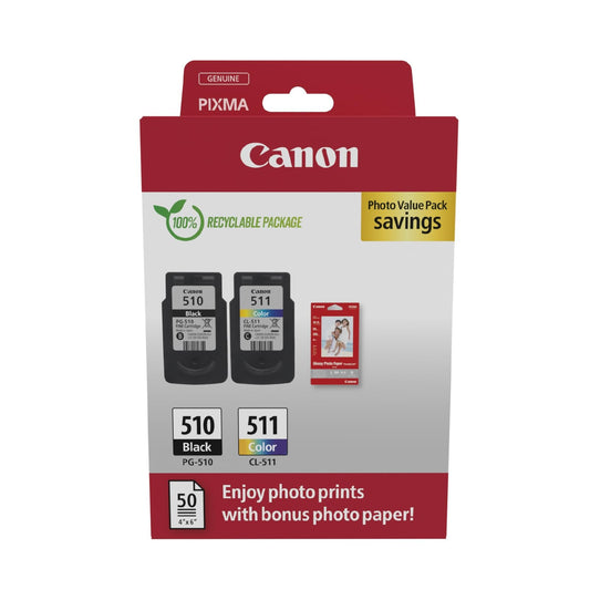 Canon PG-510+CL-511 original Tinten Multipack Schwarz und Mehrfarbig