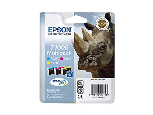 Epson T1006 Nashorn, wisch- und wasserfeste Tinte (Multipack 3-farbig) (CYM)