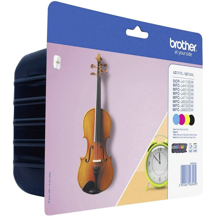 Brother Original XL-Tintenpatronen LC-127 (schwarz, cyan, magenta, gelb) im Value-Pack (für Brother DCP-J4110DW, MFC-J4410DW, MFC-J4510DW, MFC-J4610DW, MFC-J4710DW), XXL