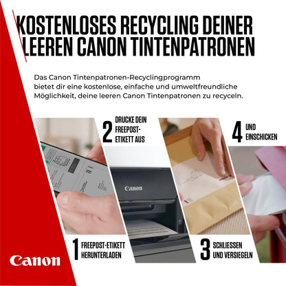 Canon PGI-570 BK CLI-571 BK C M Y PGBK Vorteilspack 5 Tintenpatronen (Schwarz, Cyan, Magenta, Gelb, Pigment-Schwarz) Original [Umweltfreundliche Recycle-Kartonverpackung 2024]
